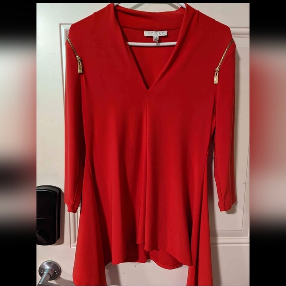 Red Flowy Top by Chaus - Picture 1 of 2